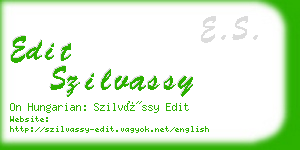 edit szilvassy business card